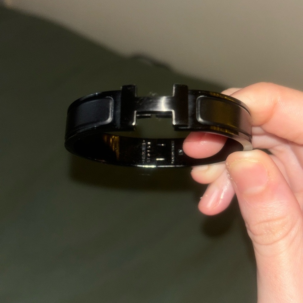 Hermes Mens Clic HH So Black braclet